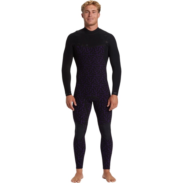 2026 Billabong Heren Furnace Natural 4/3mm Borst Ritssluiting Wetsuit ABYW100265 - Black